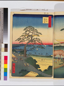 東洋文庫 所蔵 岩崎文庫 名所江戸百景 八景坂鎧掛松