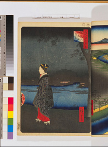 東洋文庫 所蔵 岩崎文庫 名所江戸百景 真乳山山谷掘夜景